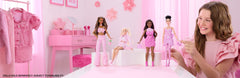 Barbie Deluxe Style Fashion Doll #10 in Pink Denim Top & Skirt Set With Bow Print, Black Hair