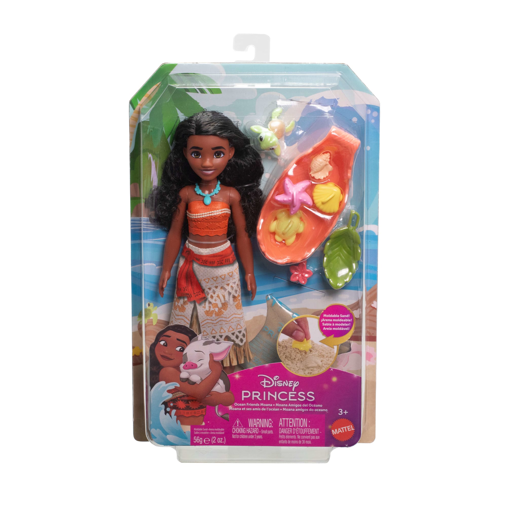 Disney Princesa Boneca Moana com Bebê Tartaruga
