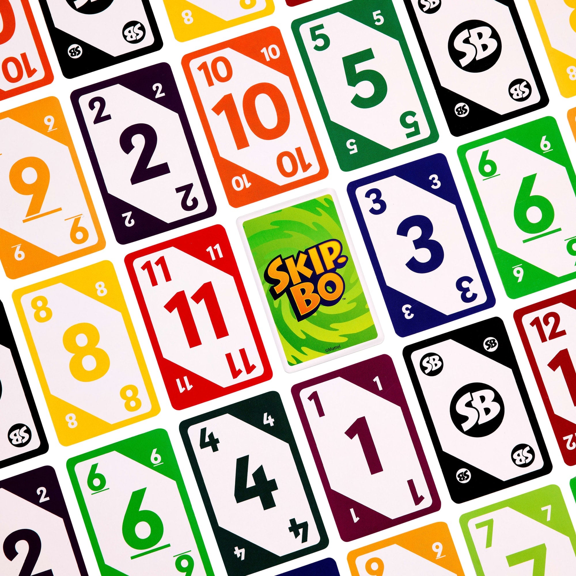 Skip-Bo Card Game For Kids, Adults & Families, Color Blind Accessible Deck For 2 To 6 Players