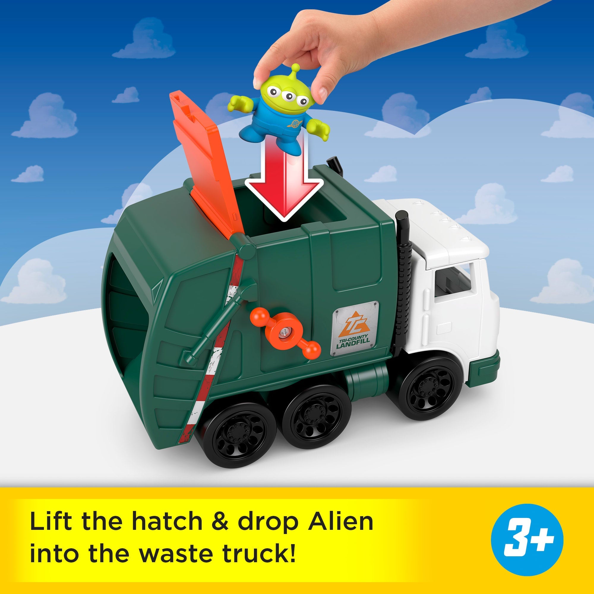 Imaginext Disney And Pixar Toy Story Garbage Truck With 4 Action Figures & Toy Vehicle