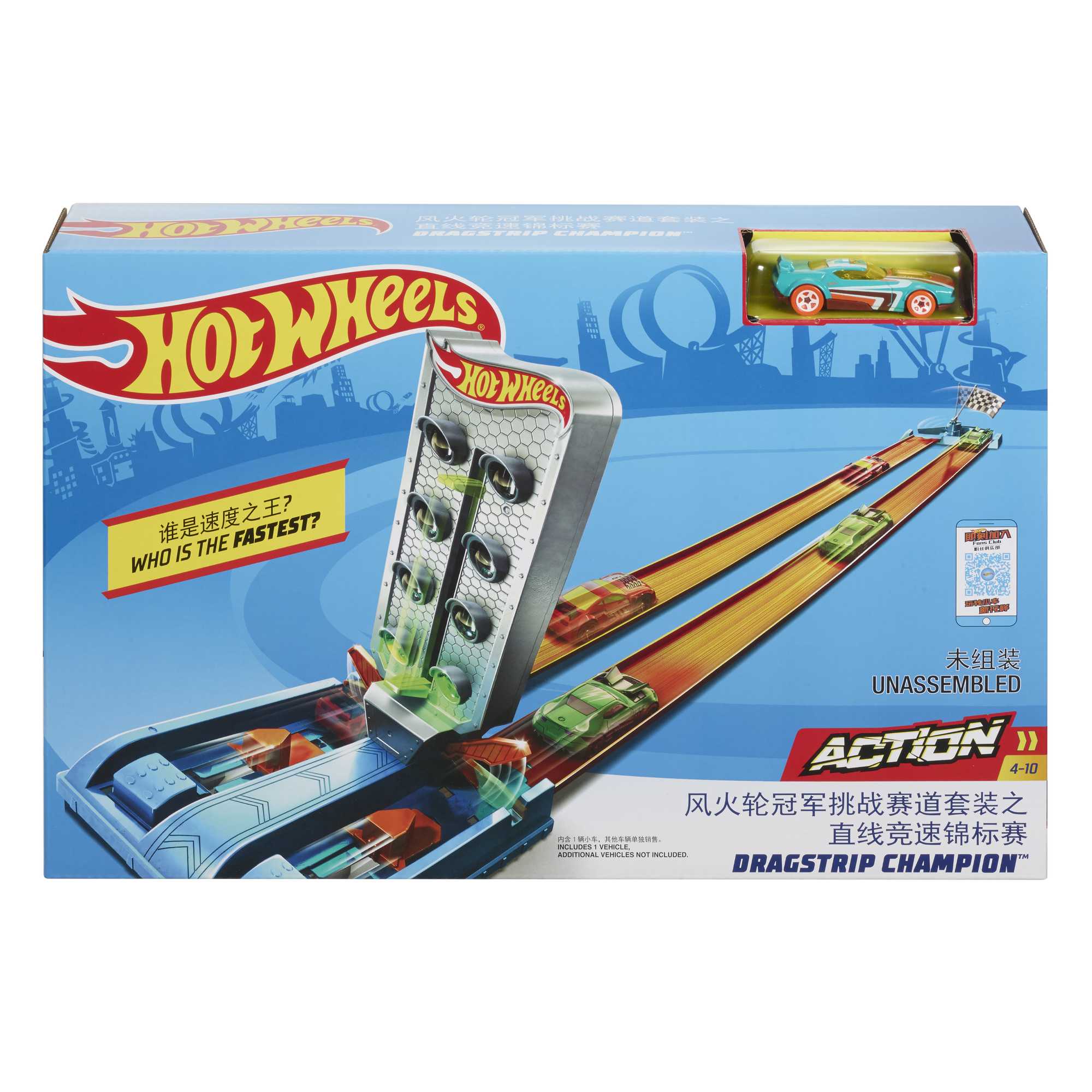 Hot Wheels Action Pista de Brinquedo Campeonato Reta de Aceleração