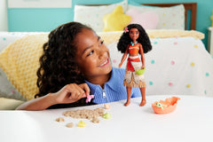 Disney Princesa Boneca Moana com Bebê Tartaruga
