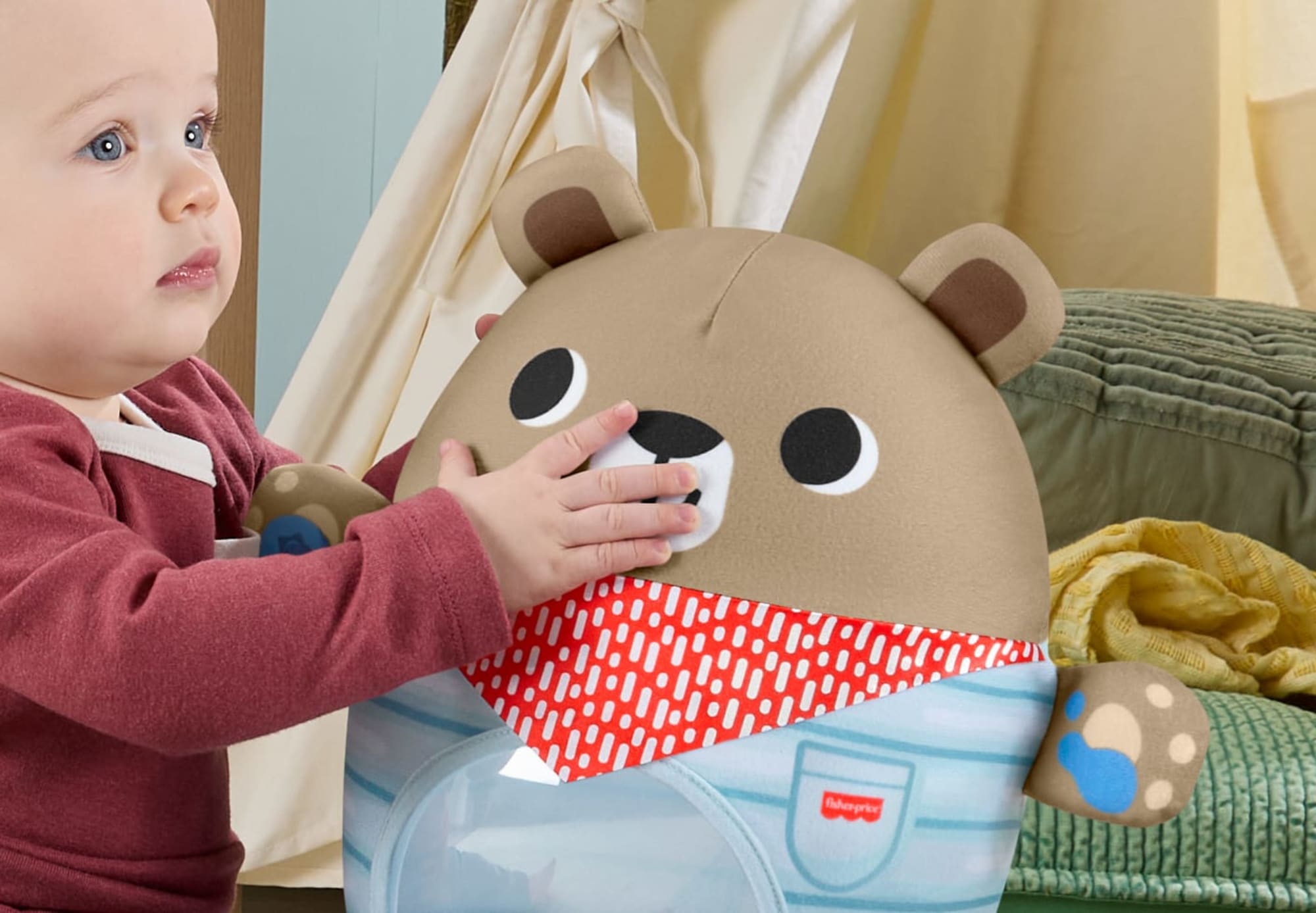 Fisher-Price Infant Juguete para Bebés Oso Empuja y Tambalea