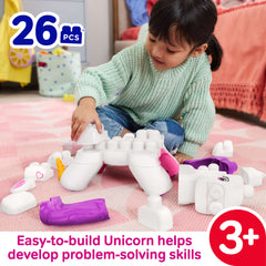 MEGA BLOKS Build & Enchant Unicorn Block Toy (26 Pieces) For Kids