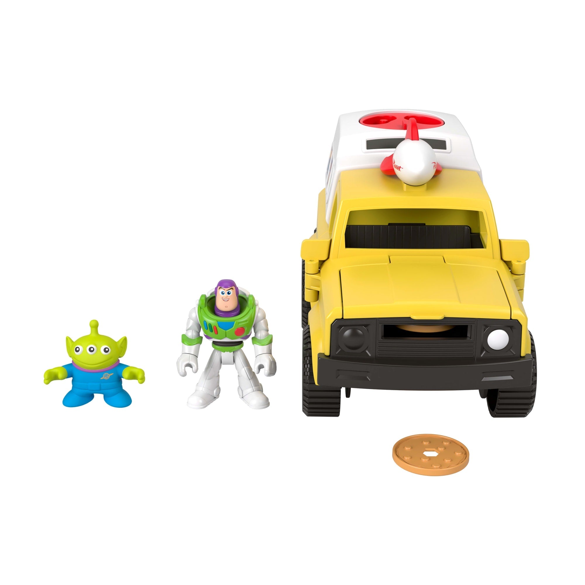 Imaginext Disney And Pixar Toy Story Pizza Planet Truck With Buzz Lightyear & Alien Action Figures