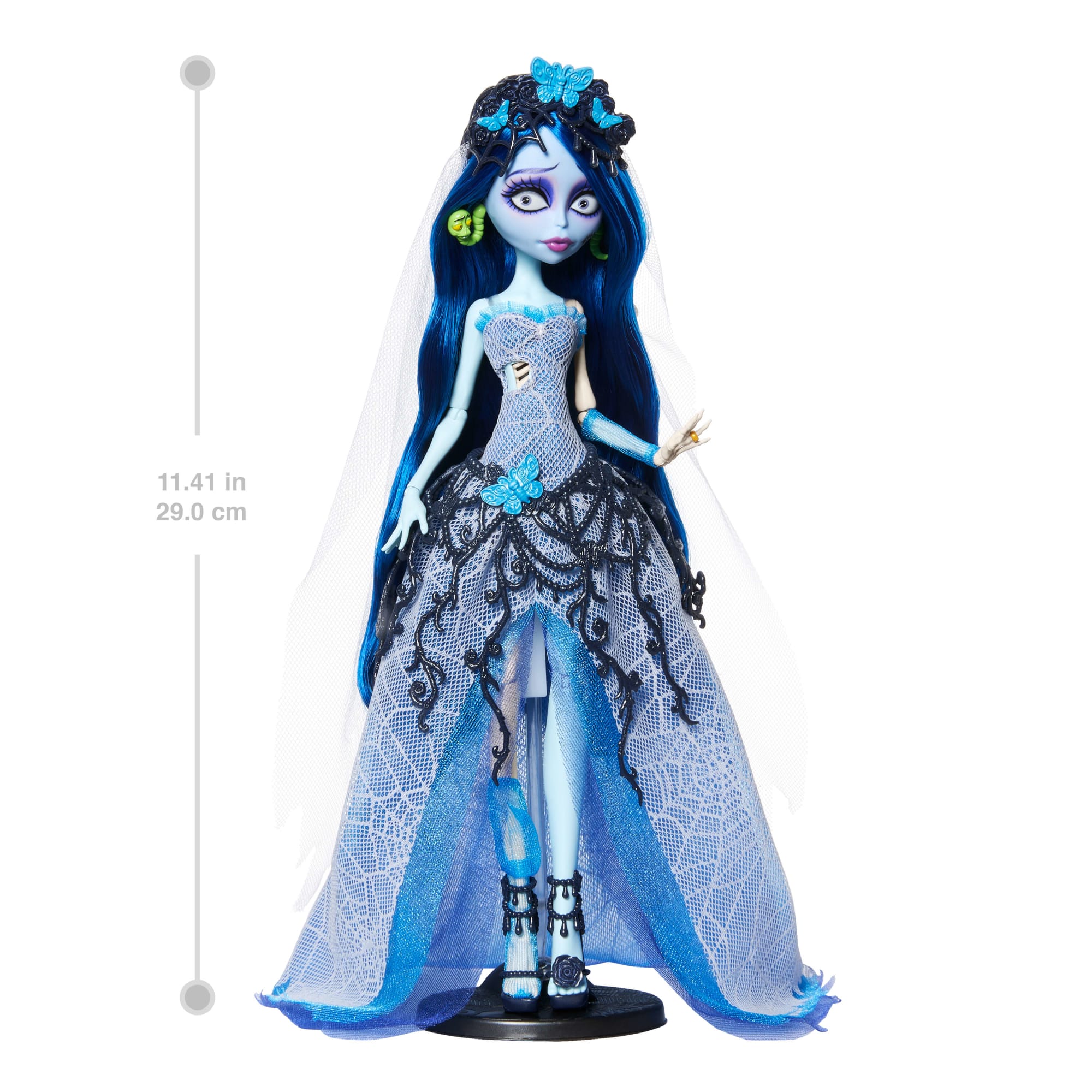 Monster High Skullector Corpse Bride Collectible Doll, Emily in Gothic Wedding Dress With Veil