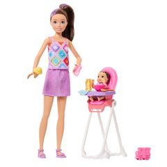 Barbie Skipper Babysitters Inc. Playset With Skipper Doll, Toddler Doll, High Chair & 8 Accessories
