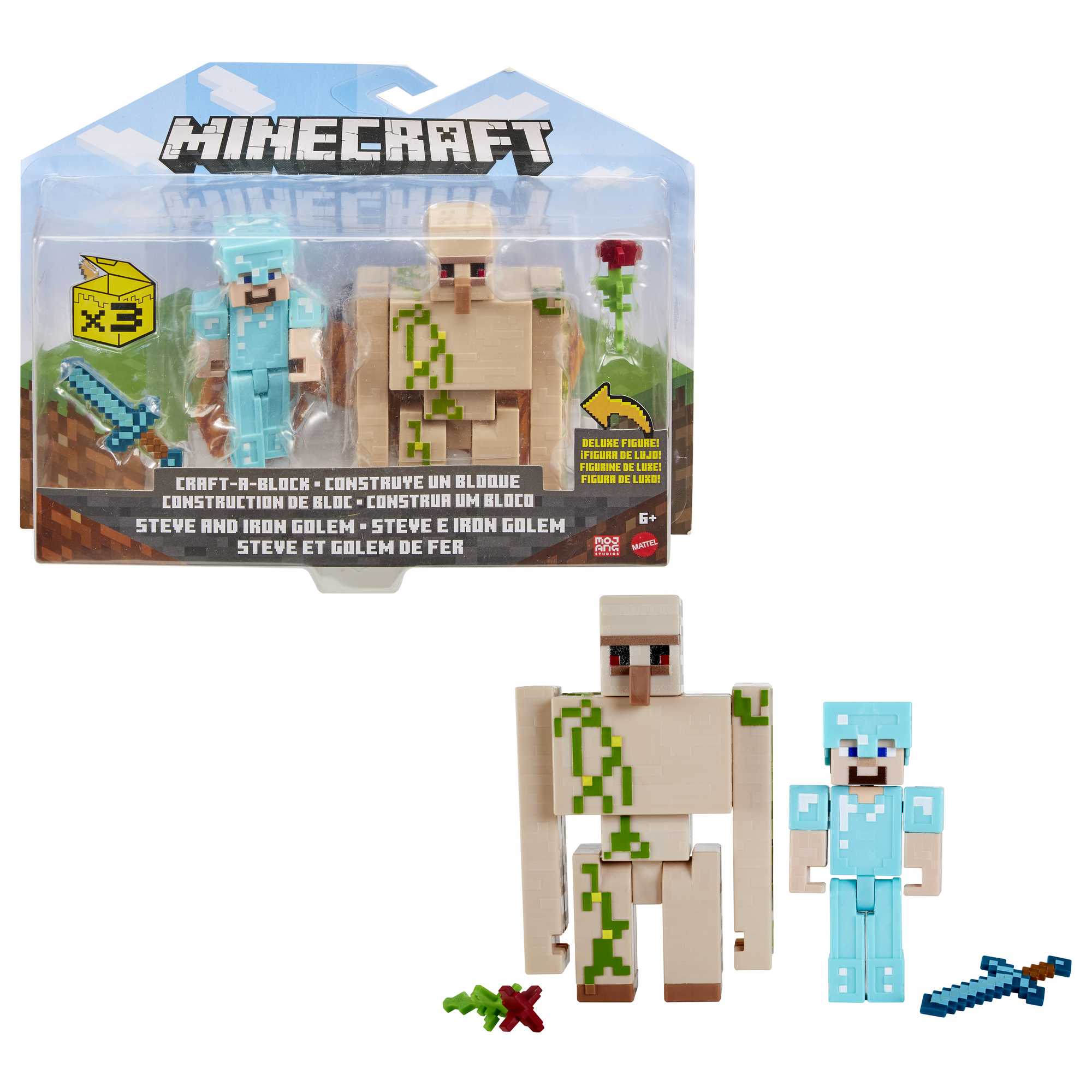 Minecraft Vanilla Figura de Acción 2-Pack de 3.25