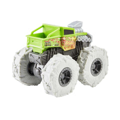 Hot Wheels Monster Trucks Vehículo de Juguete 1:43 Llantas Todo Terreno Bone Shaker Original Flaming Skull