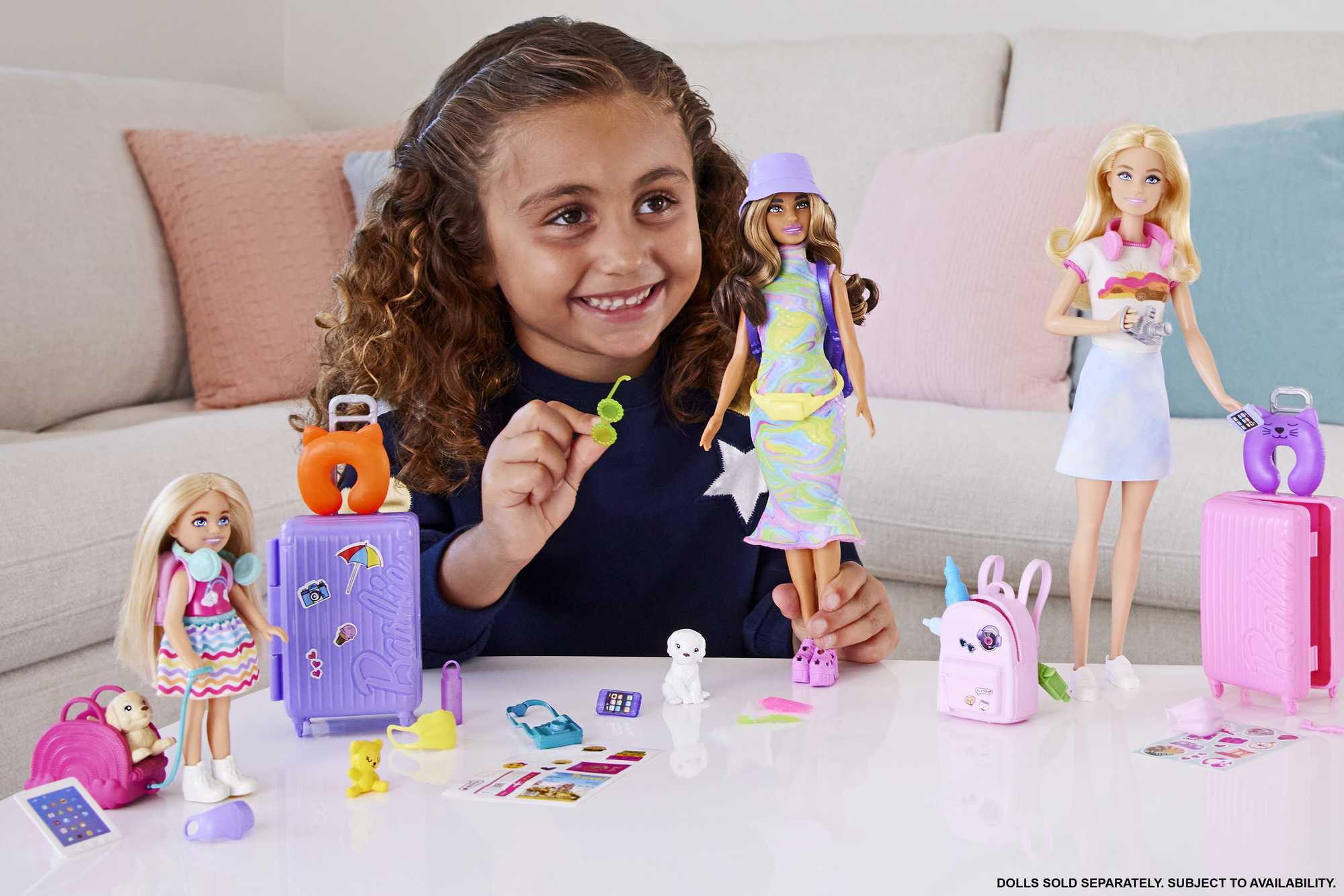 Barbie Toys, Chelsea Doll And Accessories, Travel Set With Puppy