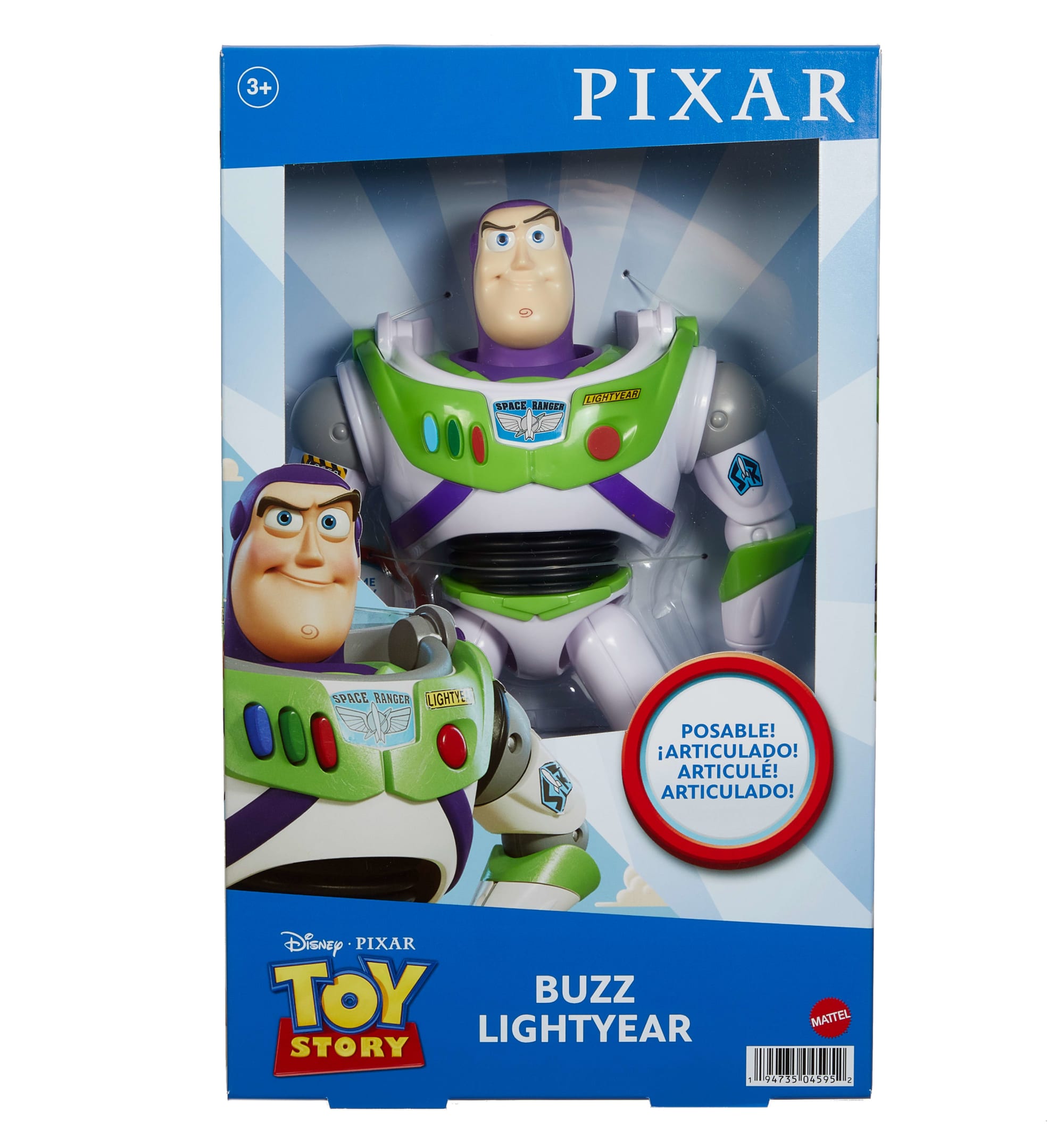 Disney-Pixar-Toy Story-Grande Figurine Articulée Buzz L’Éclair, 30 Cm