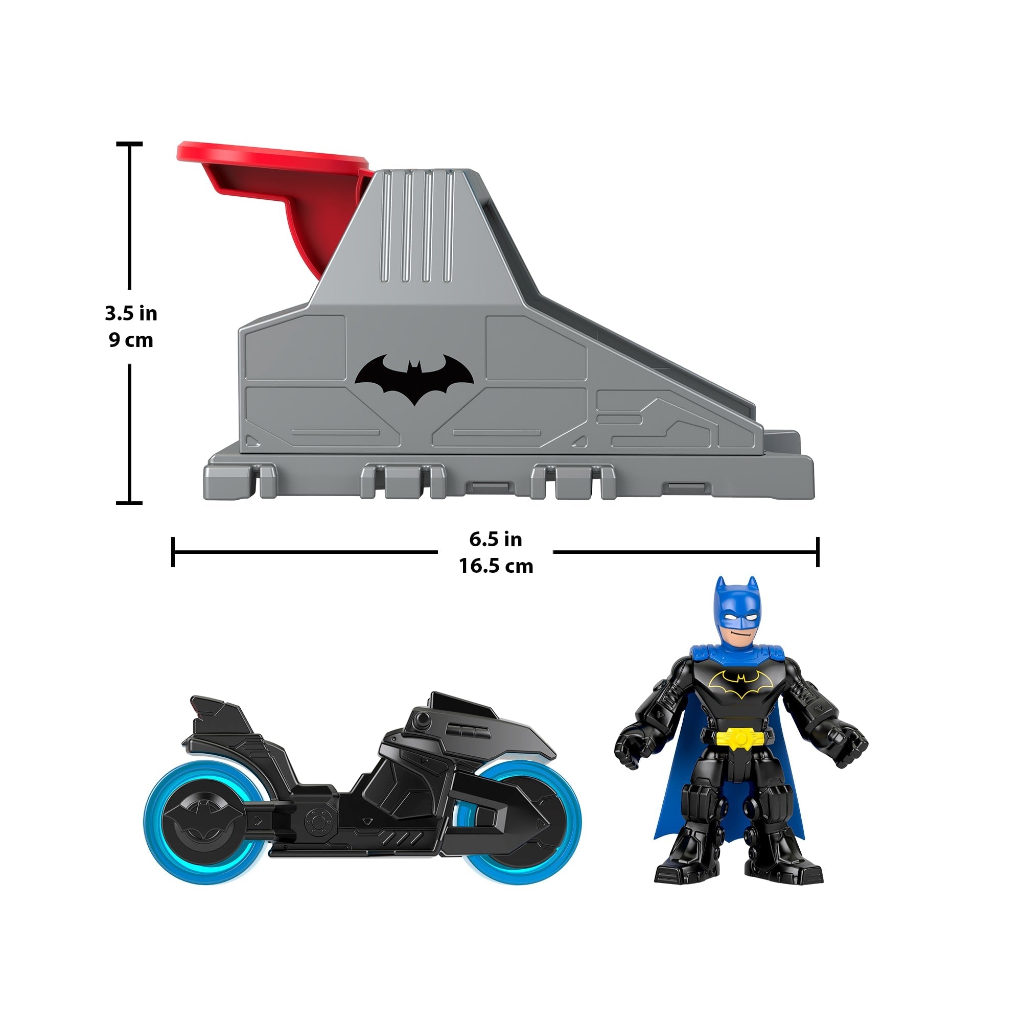 Imaginext DC Super Friends Launcher Set With 3-Inch Batman Action Figure, Toy Vehicle & Housing Unit