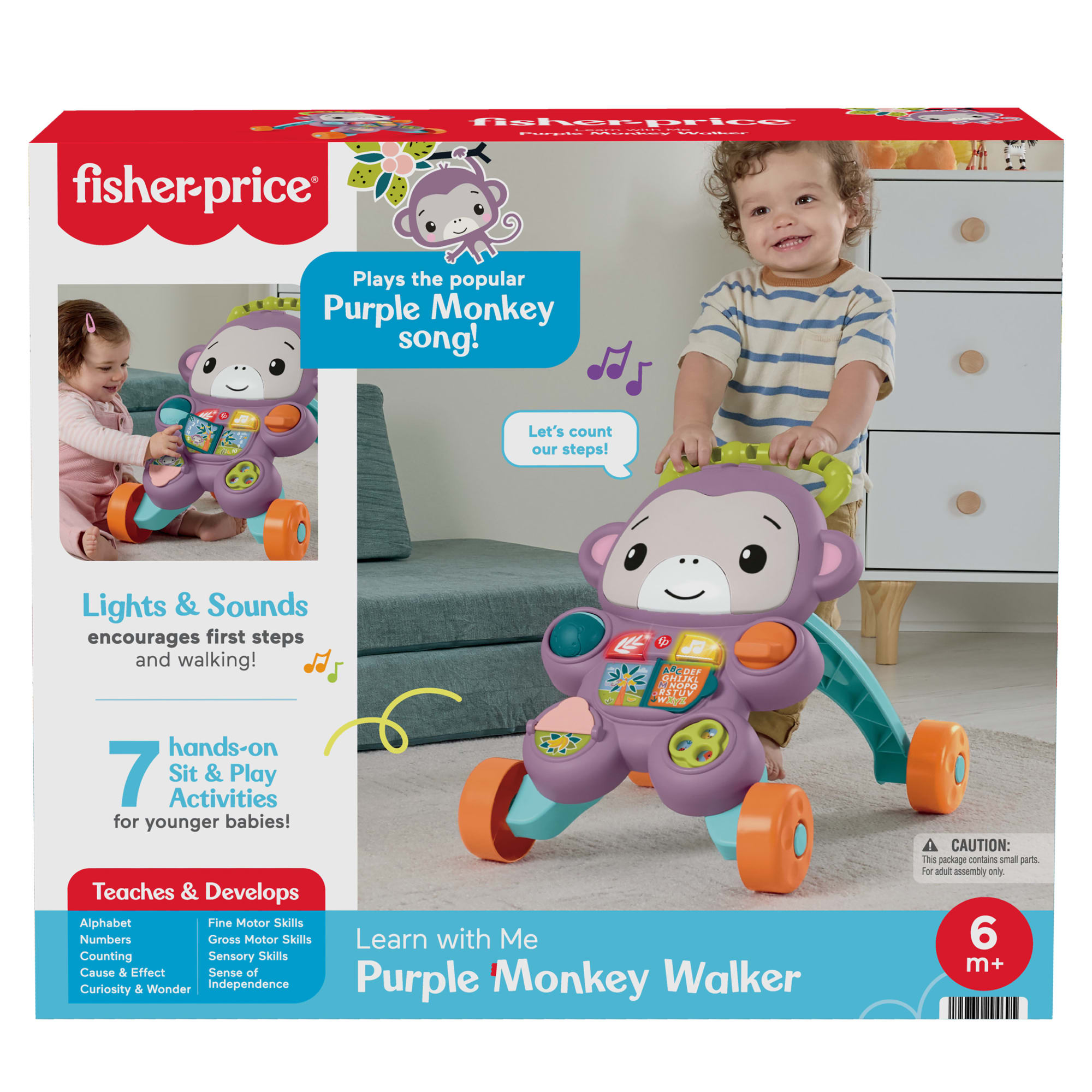 Fisher-Price Andadera para Bebés Aprende Conmigo Amigo Mono