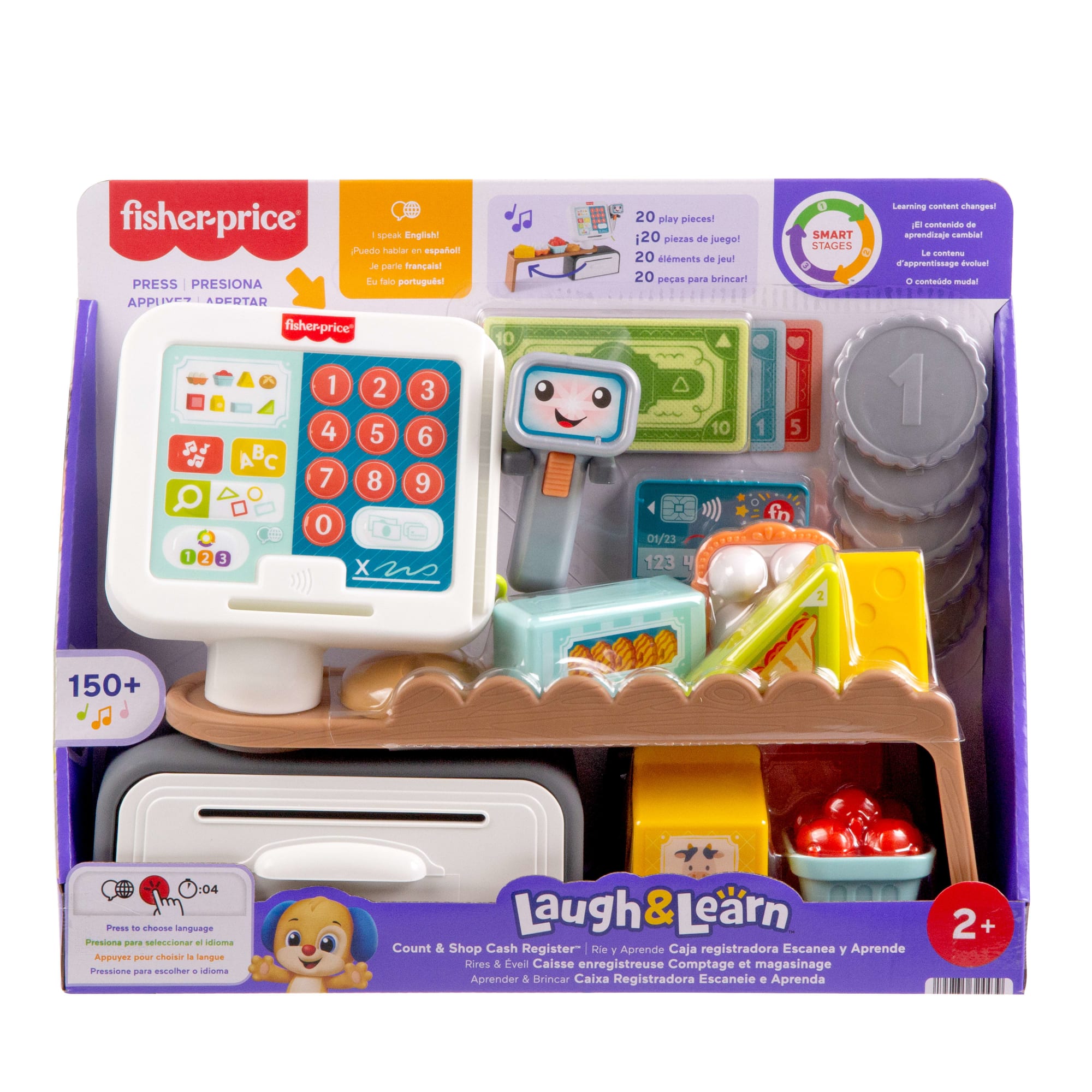 Fisher-Price Ríe y Aprende Juguete para Bebés Caja Registradora Escanea y Aprende
