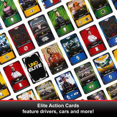 UNO Elite Formula 1 2025 Core Edition Starter Pack Card Game With 4 Game Booster Packs & 2 Promo Cards