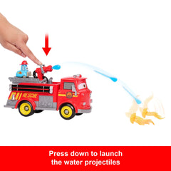 Disney And Pixar Cars Radiator Springs Race & Rescue Fire Fighting Red & Guido & Accessories