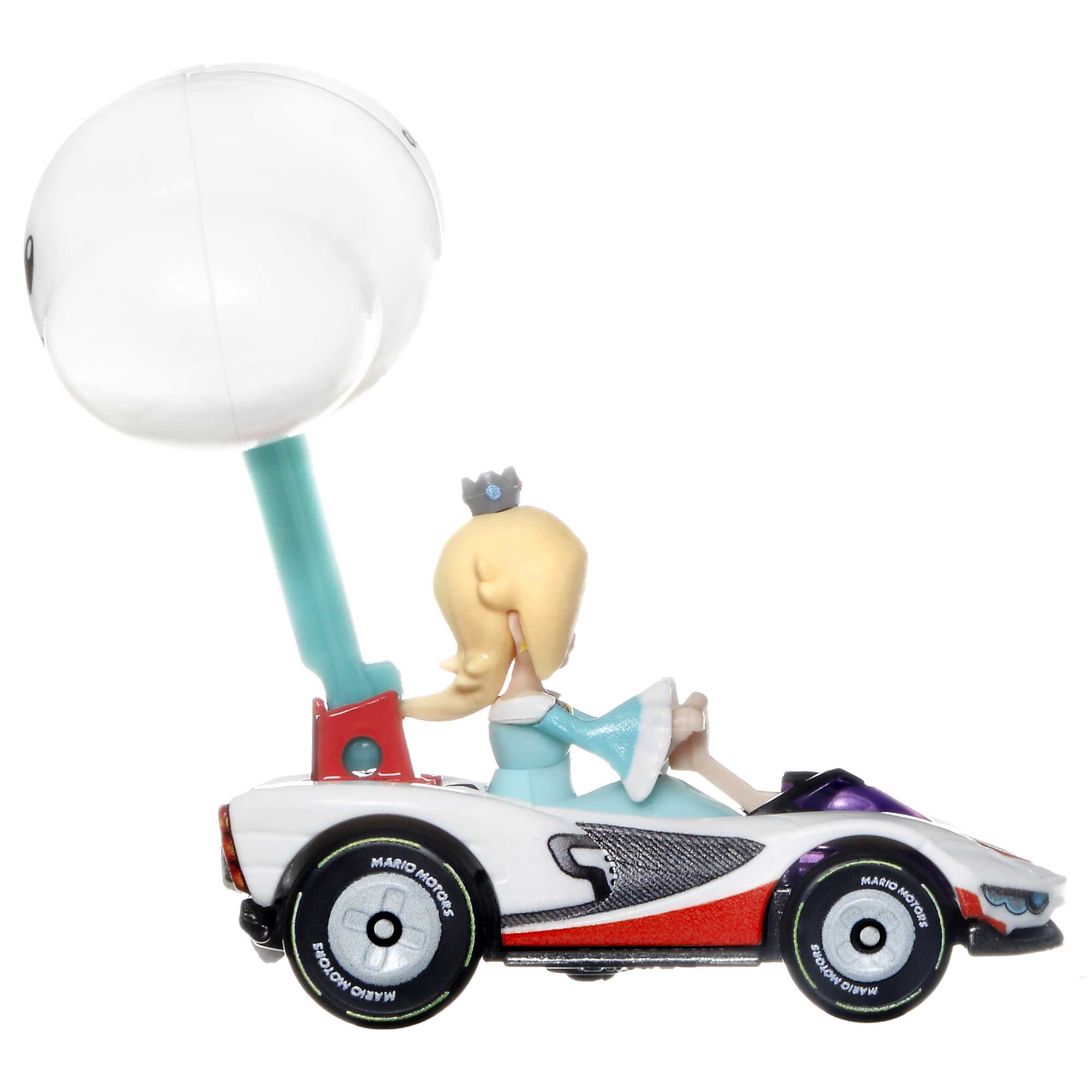 Hot Wheels Mario Kart Vehículo de Juguete Rosalina P-Wing con Cloud Glider