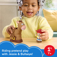 Fisher-Price Little People Disney Pixar Toy Story Bobbin’ Bullseye & Jessie, Toddler Figure Set