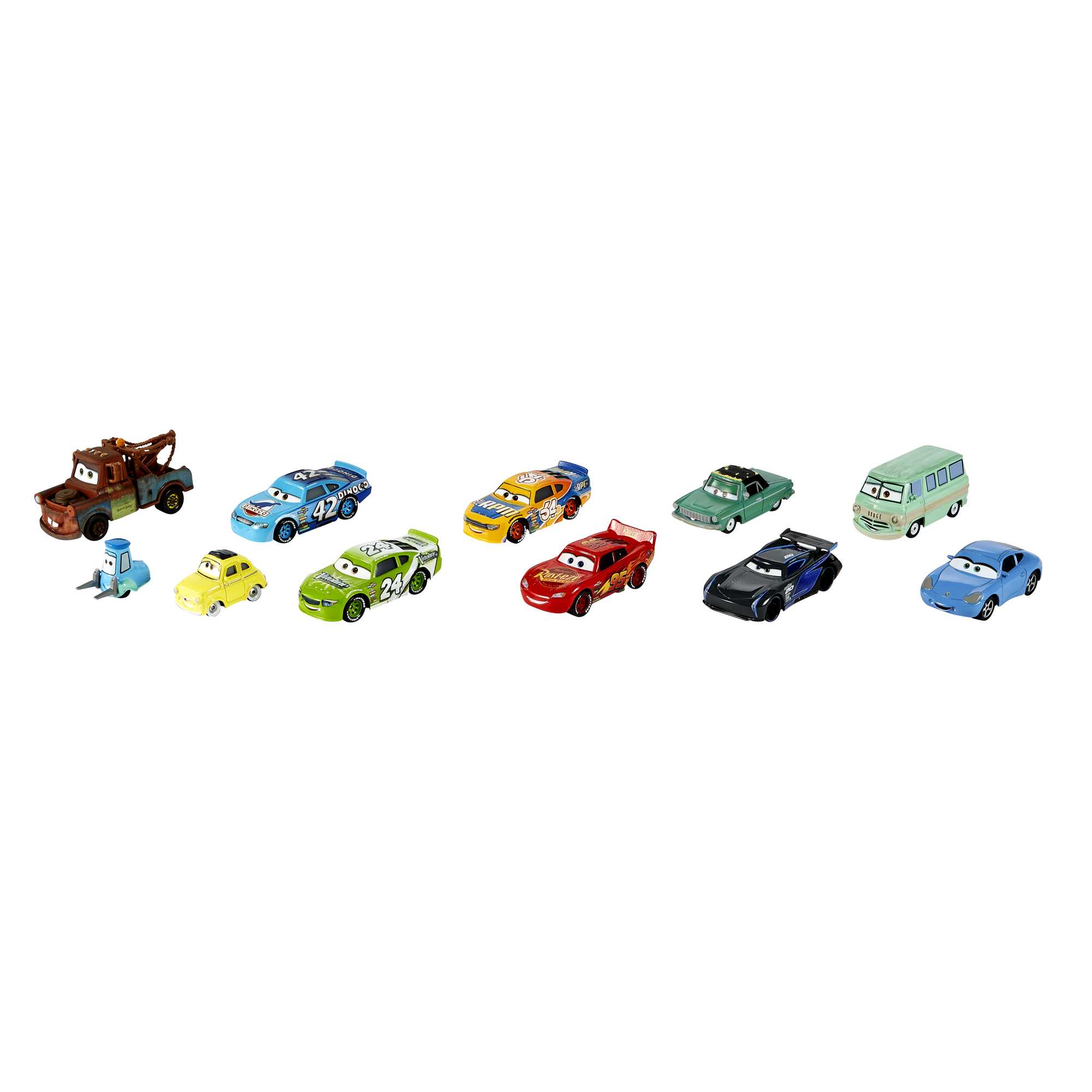 Cars de Disney y Pixar Vehículo de Juguete Personajes Paquete de 10