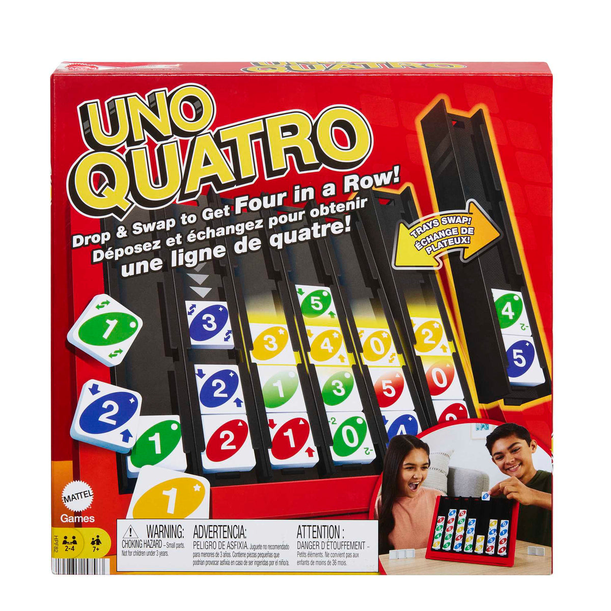 UNO Quatro Jeu Pour Adultes, Familles et Soirées de Jeux
