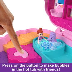 Polly Pocket Dolls And Playset, Animal Toys Groom & Glam Poodle Compact Playset