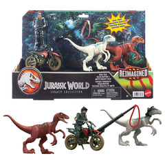 Jurassic World Reimagined Motorcycle, Owen Grady & Raptors & Tools Retro Pack, Fallen Kingdom Toy