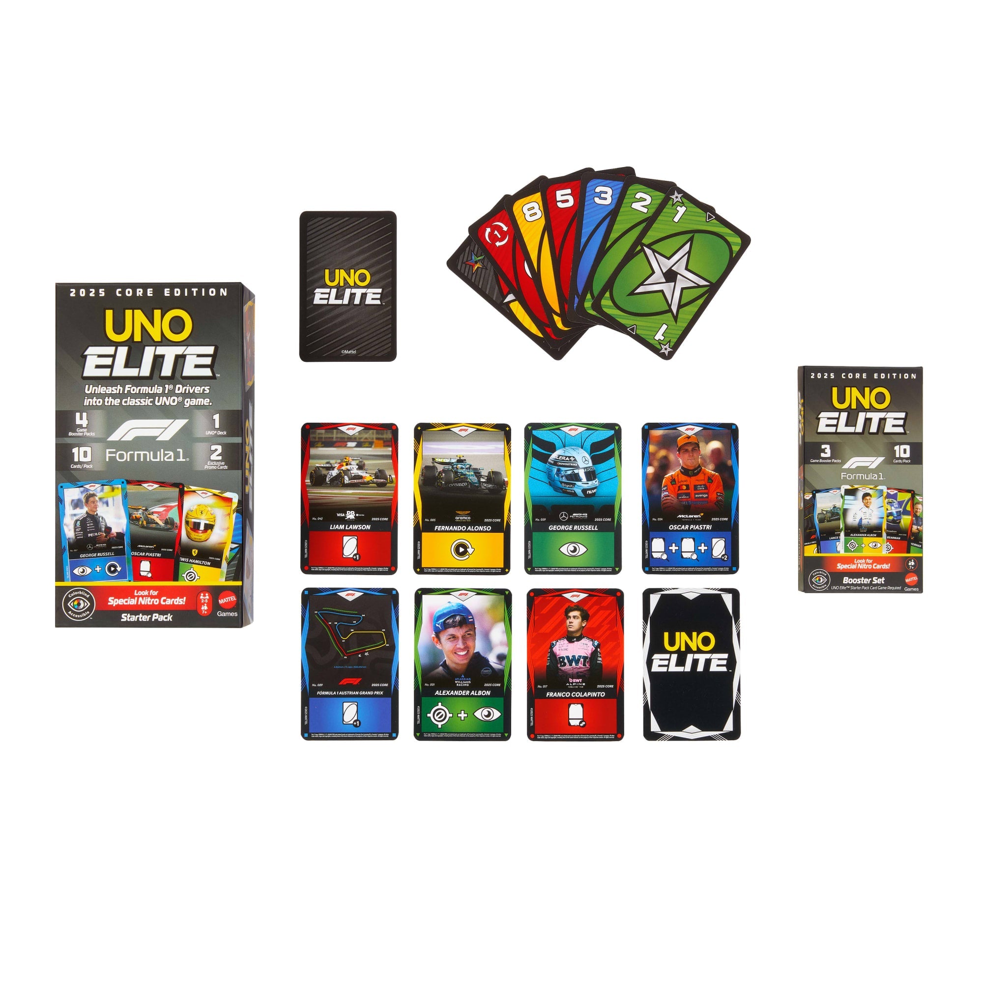 UNO Elite F1 Jogo de Cartas Booster Set