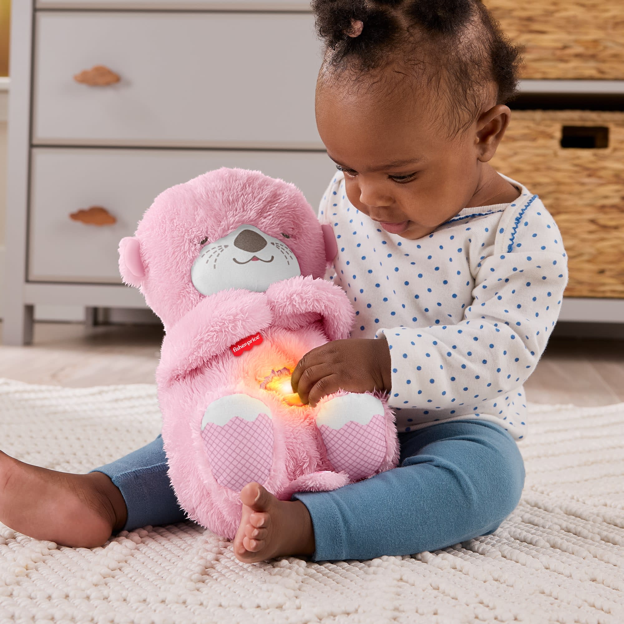 Fisher-Price Baby Brinquedo para Bebês FP Nutria Rosa Hora De Dormir