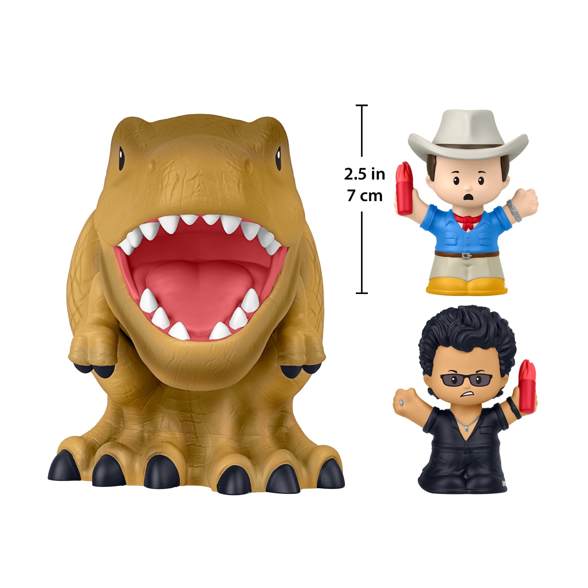 Little People Collector Jurassic Park Special Edition Set With Dinosaur For Movie Fans, 3 Figures