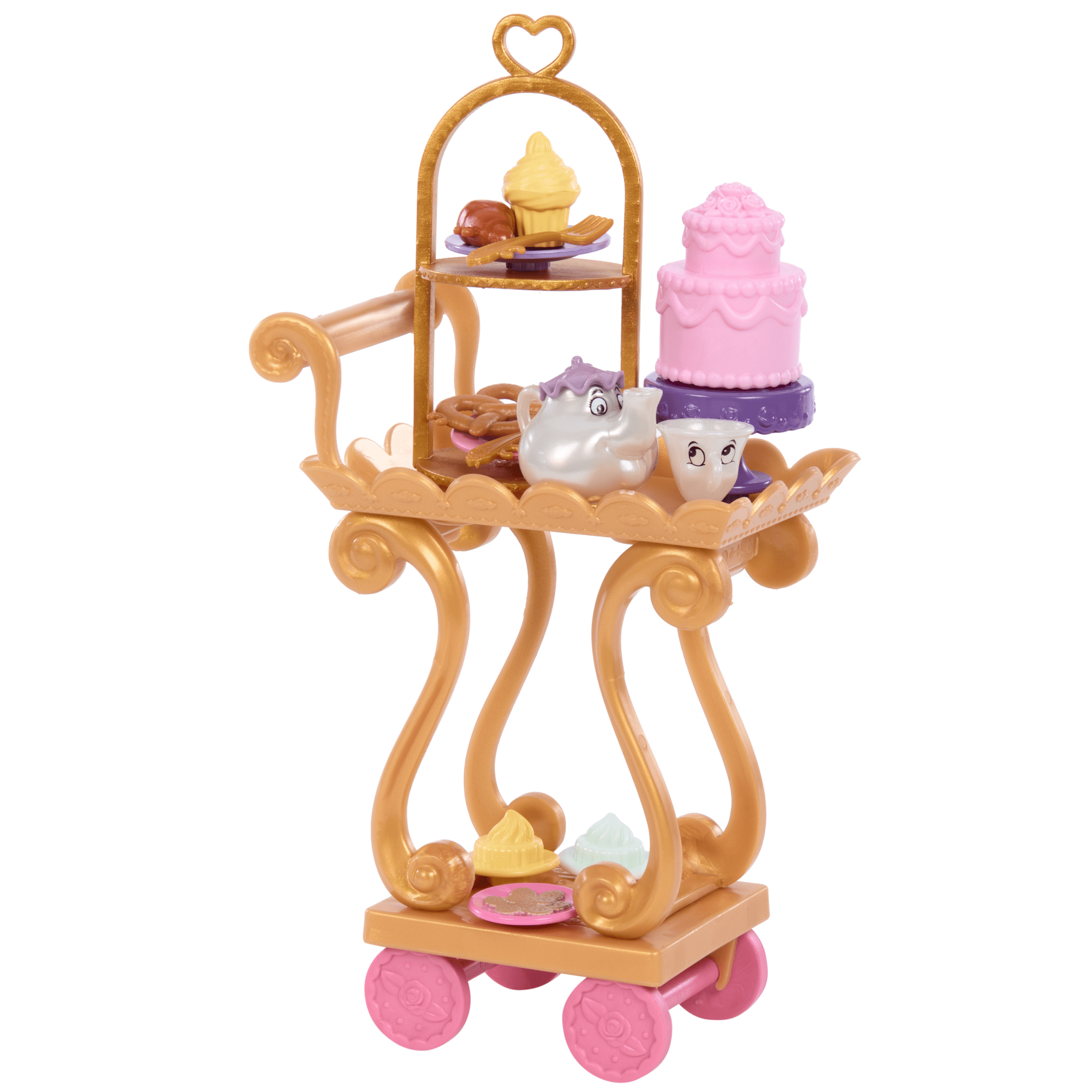 Disney Princess Enchanted Stories Belle Tea Set W/ Cart, Friends & 13 Accessories, Inspired By Movie