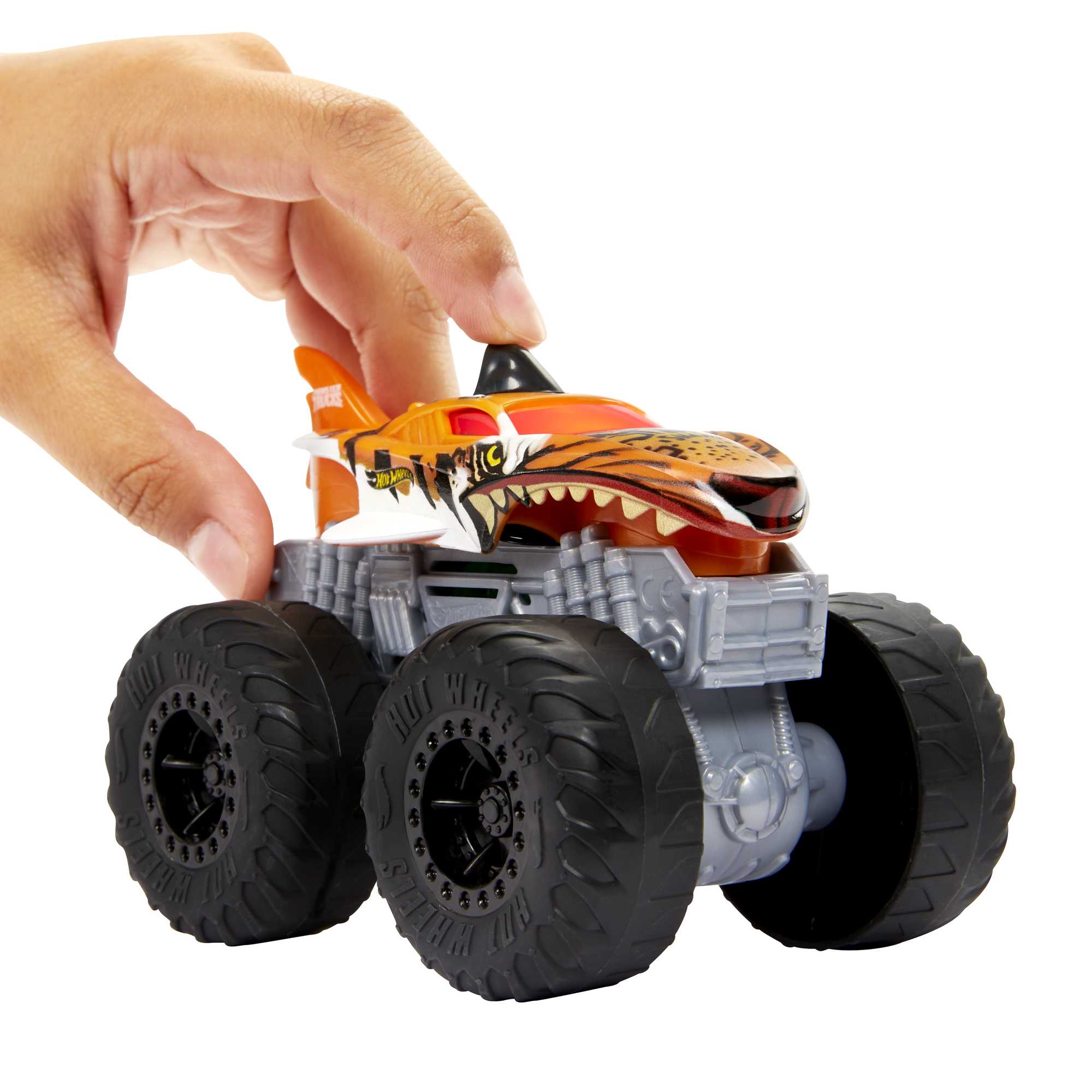 Hot Wheels Monster Trucks Véhicule Tiger Shark Sons et Lumières