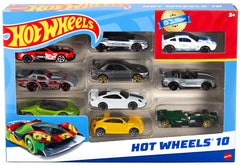 Hot Wheels Die Cast Basics Vehículo de Juguete Paquete de 10 Autos