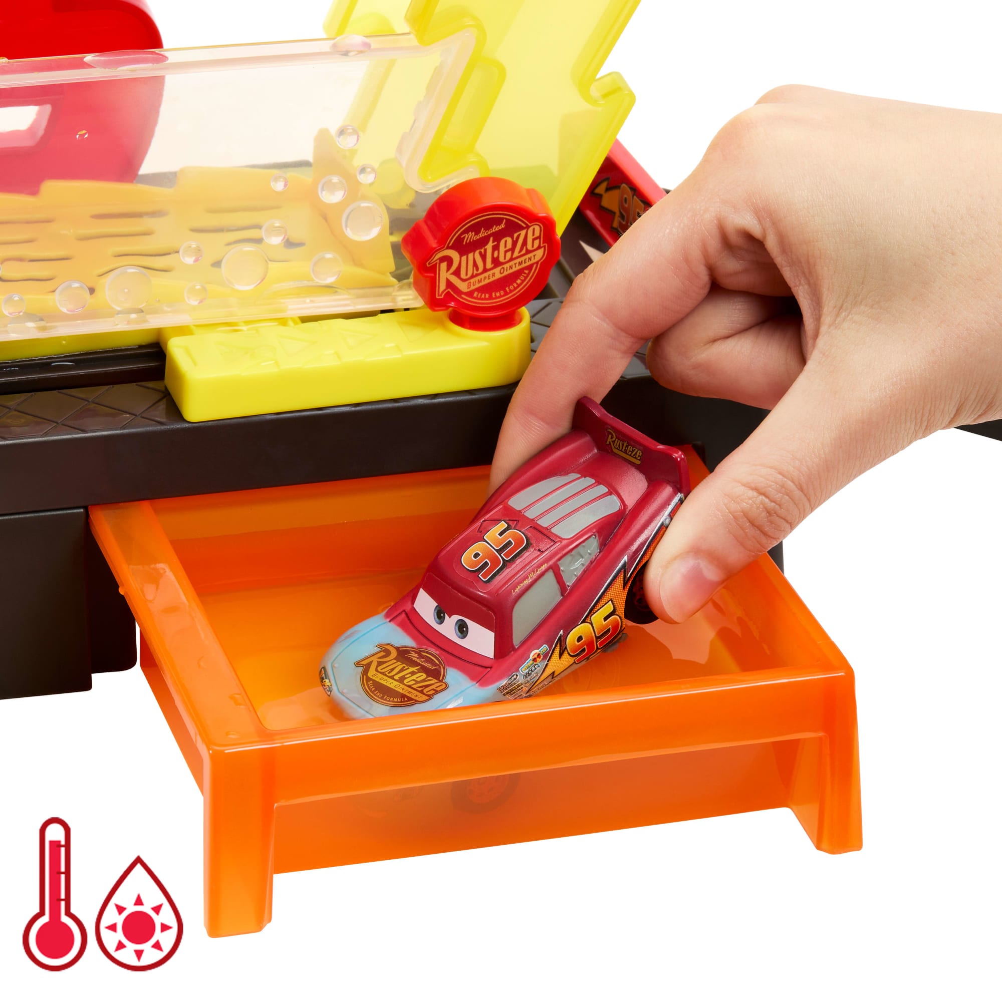 Cars de Disney y Pixar Color Changers Pista de Juguete AutoLavado Rayo McQueen