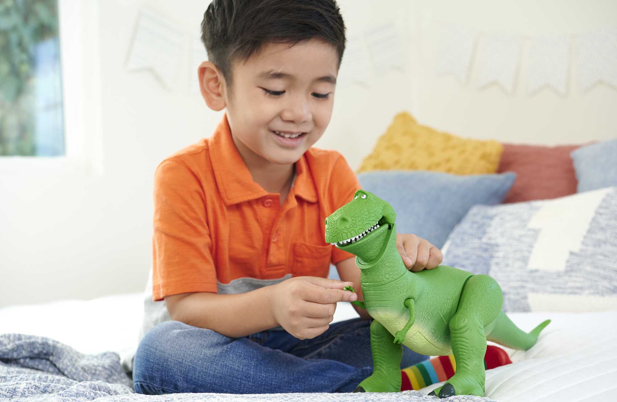Disney Pixar Toy Story Rex Figure, Roarin' Laughs Talking Dinosaur Toy