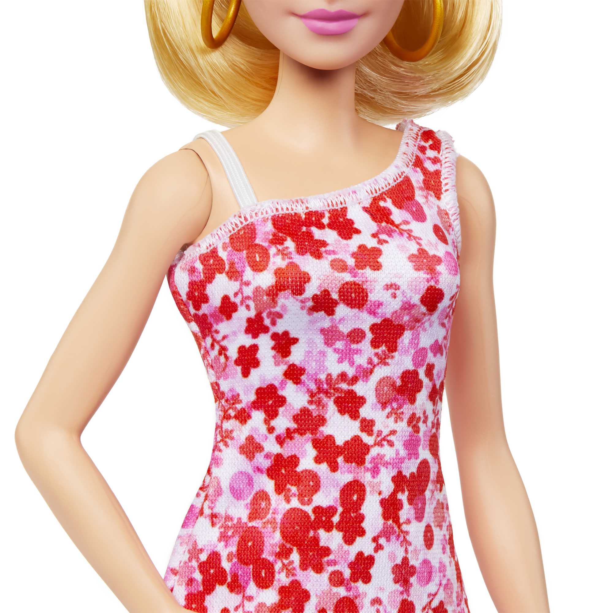 Barbie Fashionistas Doll #205 With Blond Ponytail And Floral Dress