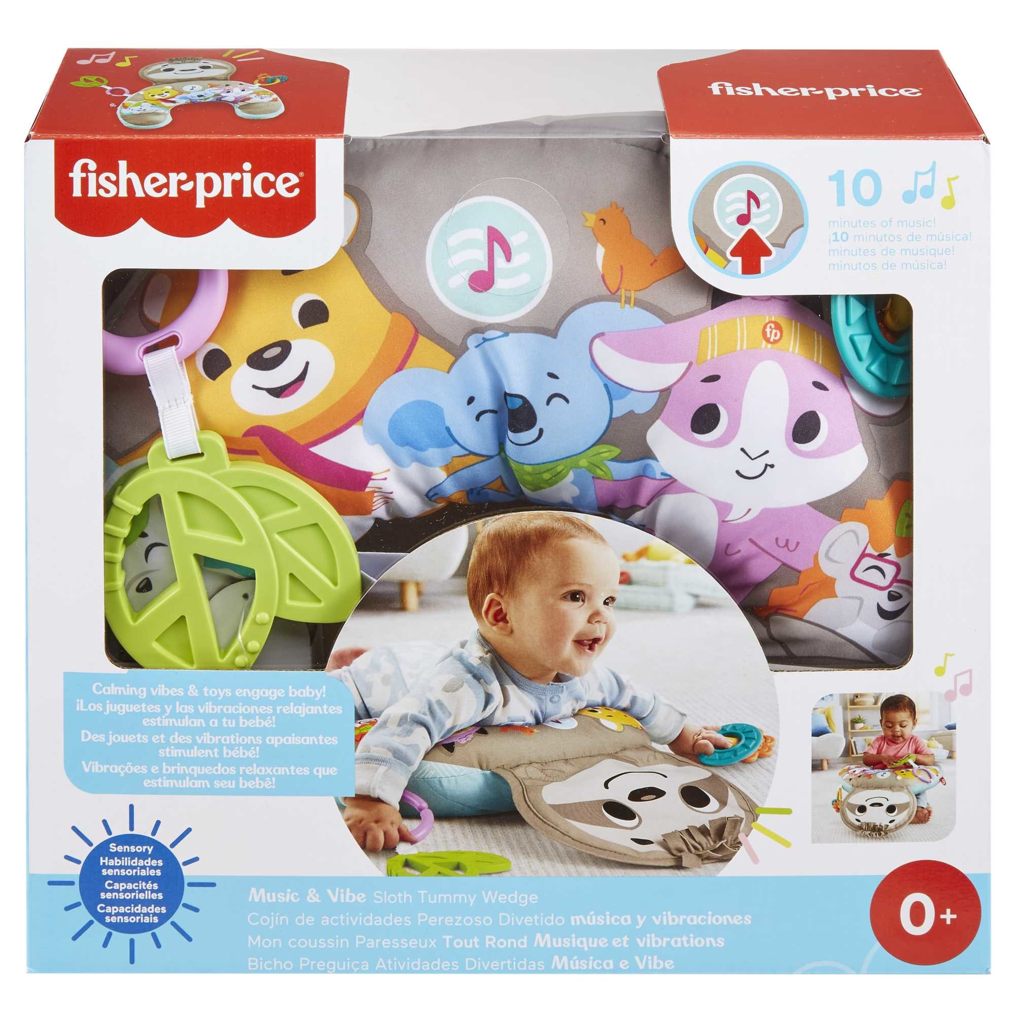 Fisher-Price Baby Juguete para Bebés Cojín de Actividades Oso Perezoso
