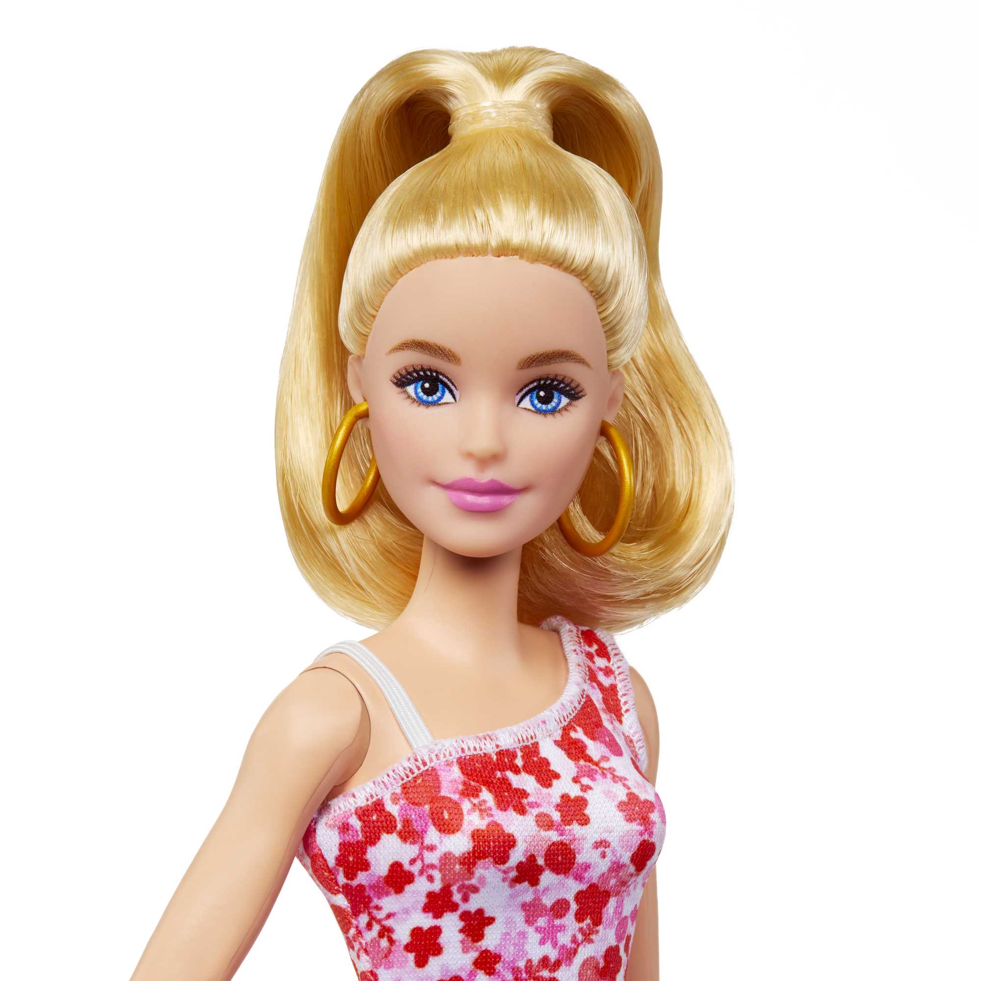 Barbie Fashionistas Doll #205 With Blond Ponytail And Floral Dress