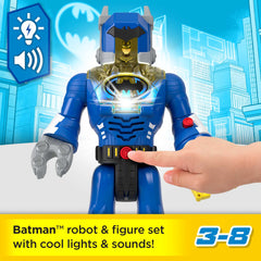 Imaginext DC Super Friends Batman Toys, Robot With Lights Sounds And insider Figure, Preschool Toys
