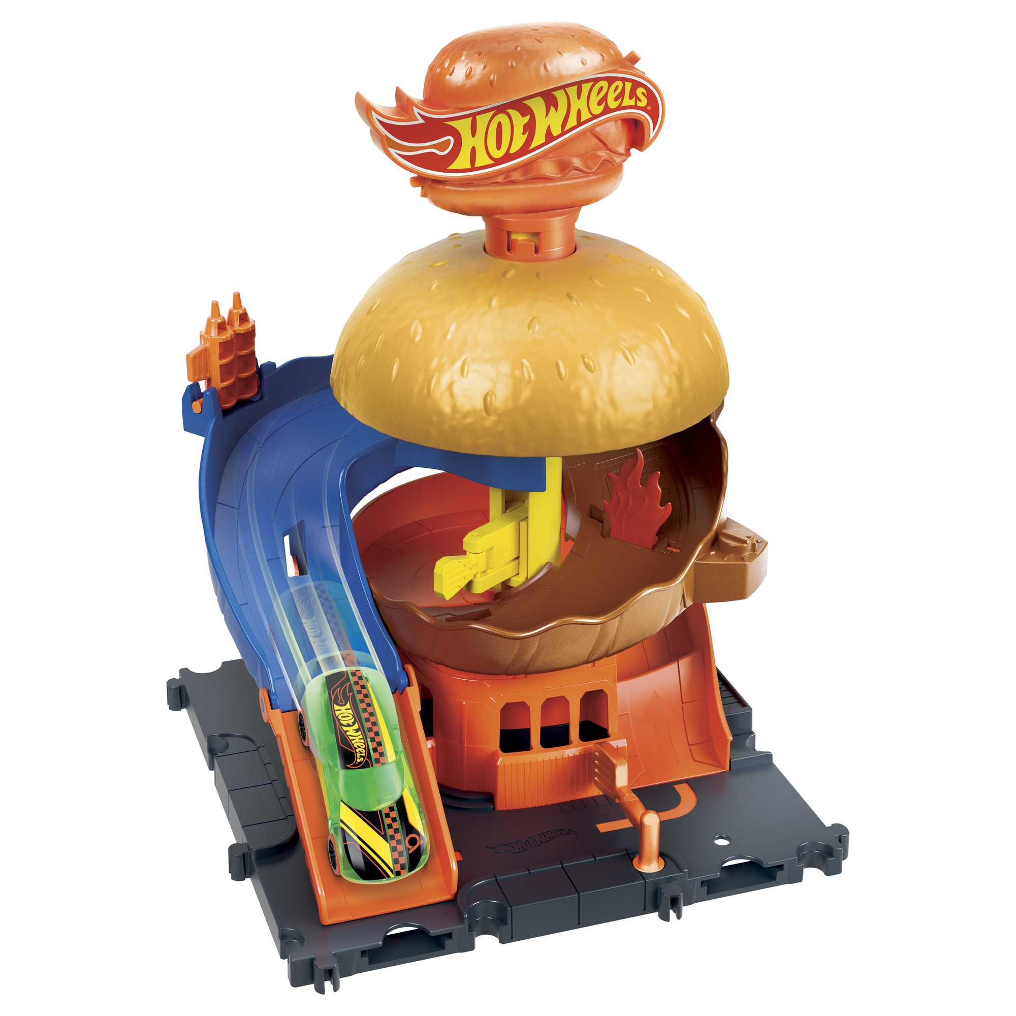 Hot Wheels City Pista de Brinquedo Hamburgueria
