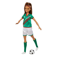 Barbie Profesiones Muñeca Jugadora de Fútbol Playera Verde