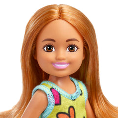 Barbie Chelsea Doll, Wearing Removable Heart-Print Dress With Brunette Hair & Brown Eyes