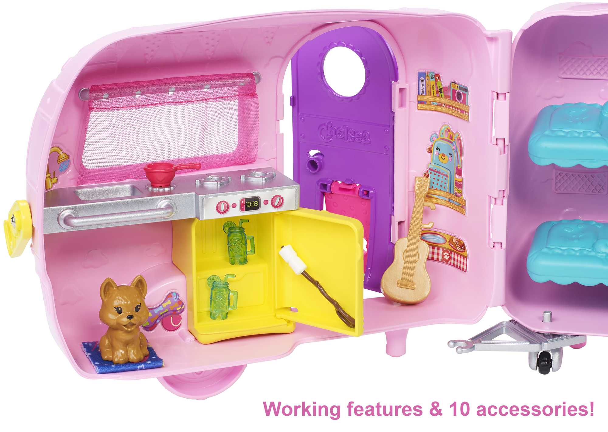 Barbie Toys, Camper Playset With Chelsea Doll, Toy Car And Accessories