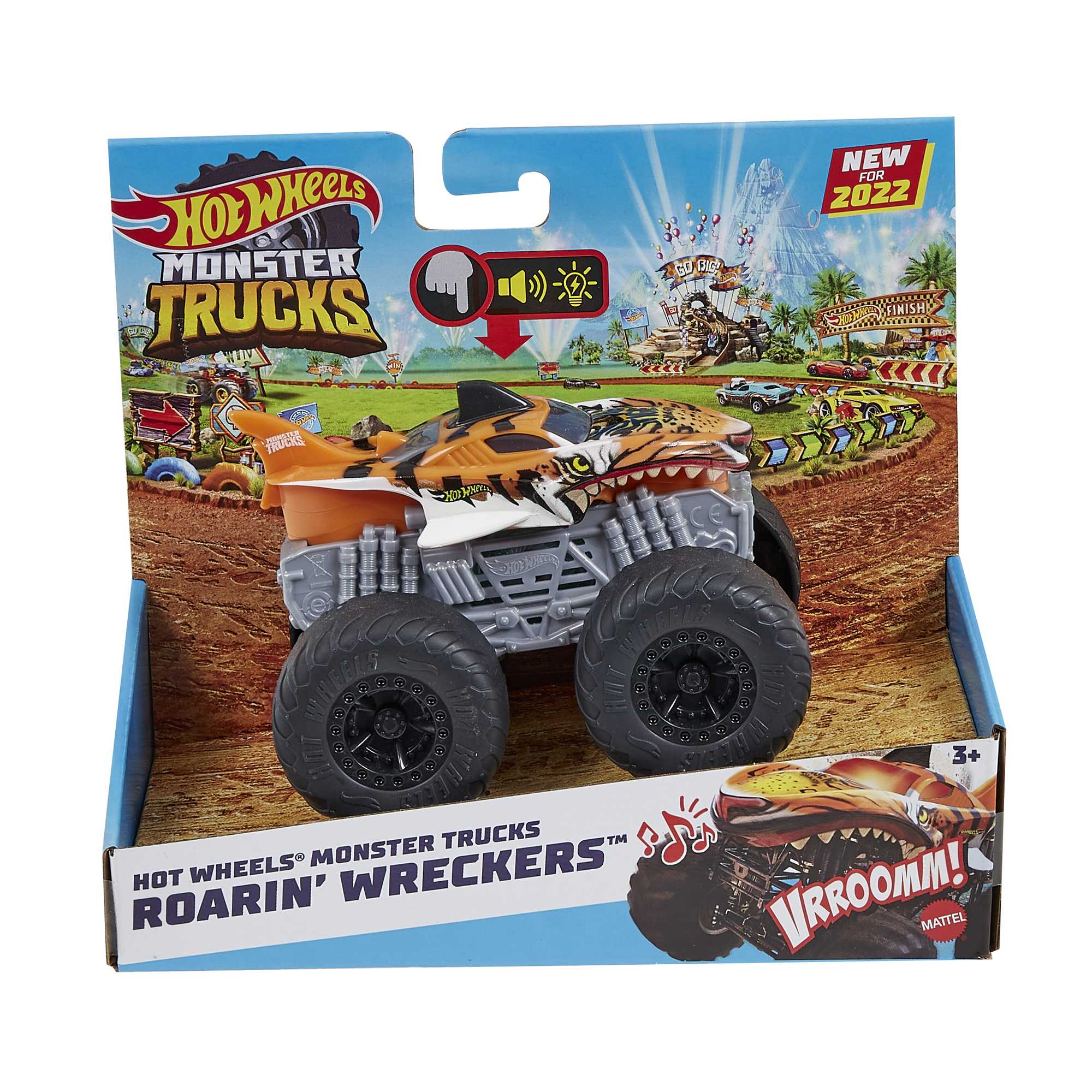 Hot Wheels Monster Trucks Véhicule Tiger Shark Sons et Lumières