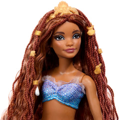 Disney The Little Mermaid Deluxe Mermaid Ariel Doll With Hair Beads And Stand