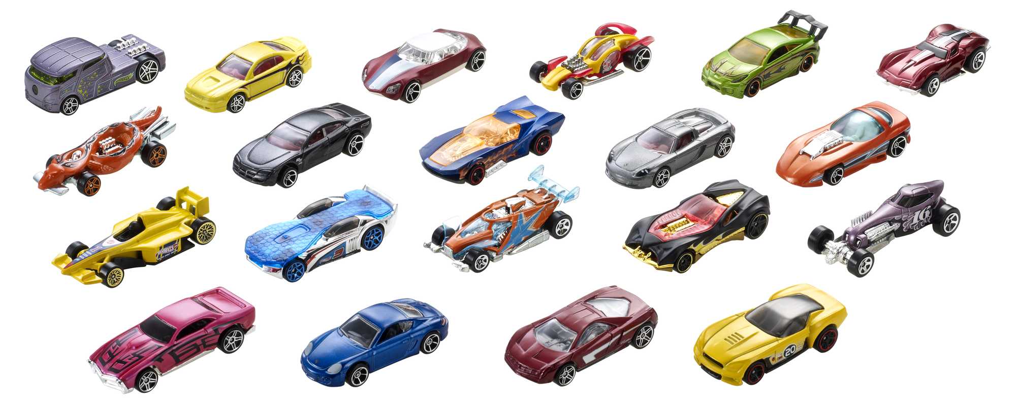 Hot Wheels Diecast Vehículo de Juguete Paquete Sorpresa de 20 Autos