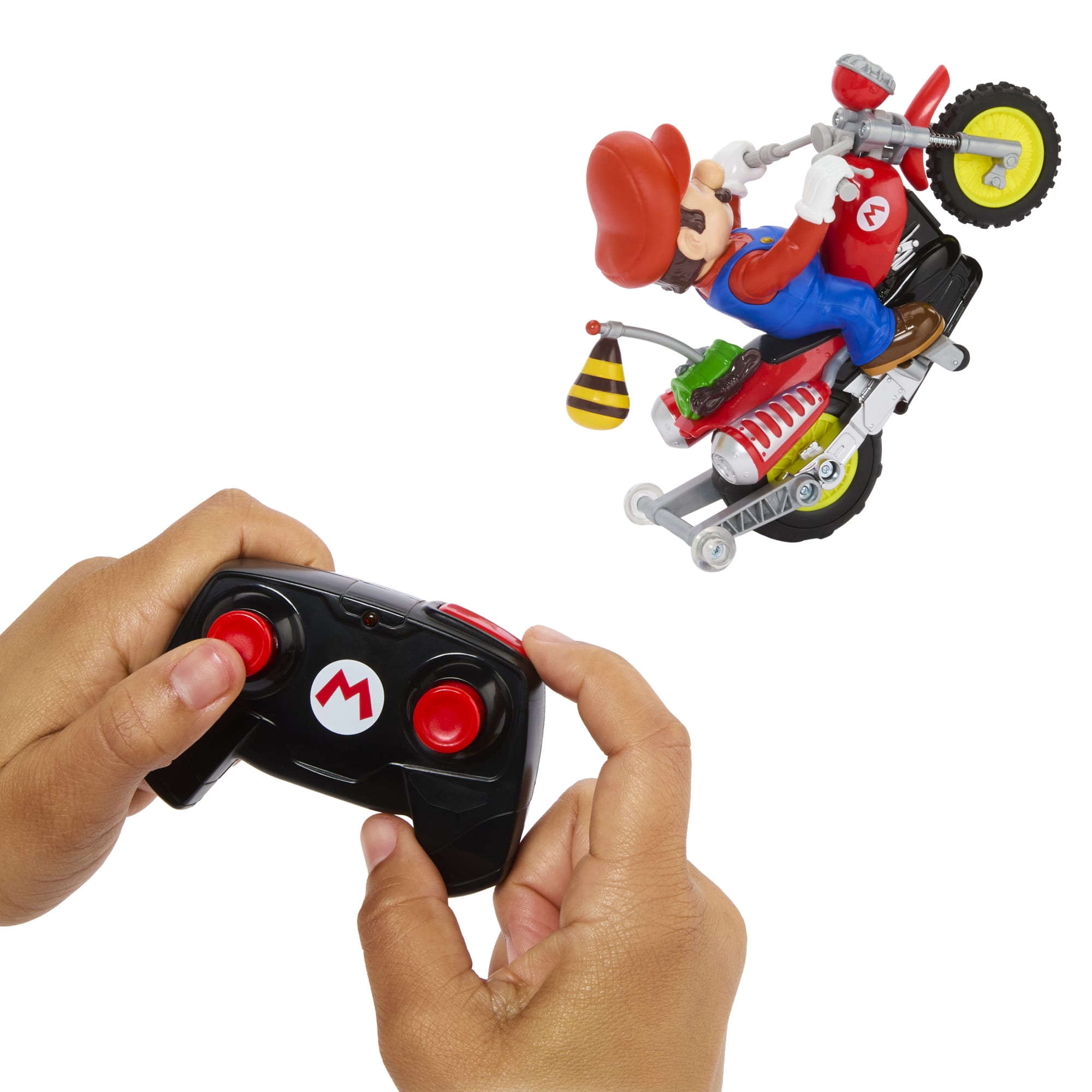 Hot Wheels RC Mario Wheelie Motocross RC, Remote-Controlled Battery-Powered Vehicle