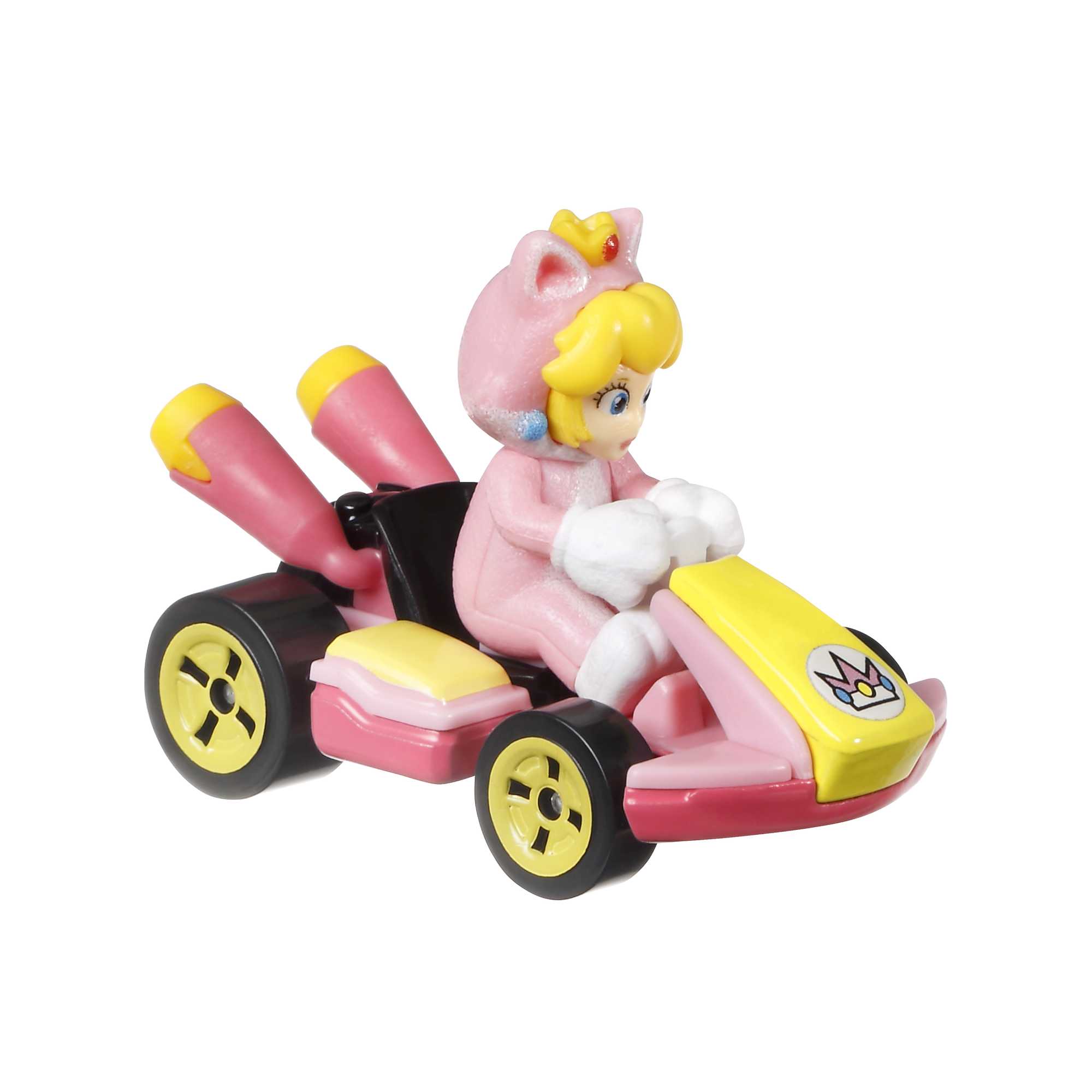 Hot Wheels Mario Kart Vehículo de Juguete Cat Peach Standard Kart