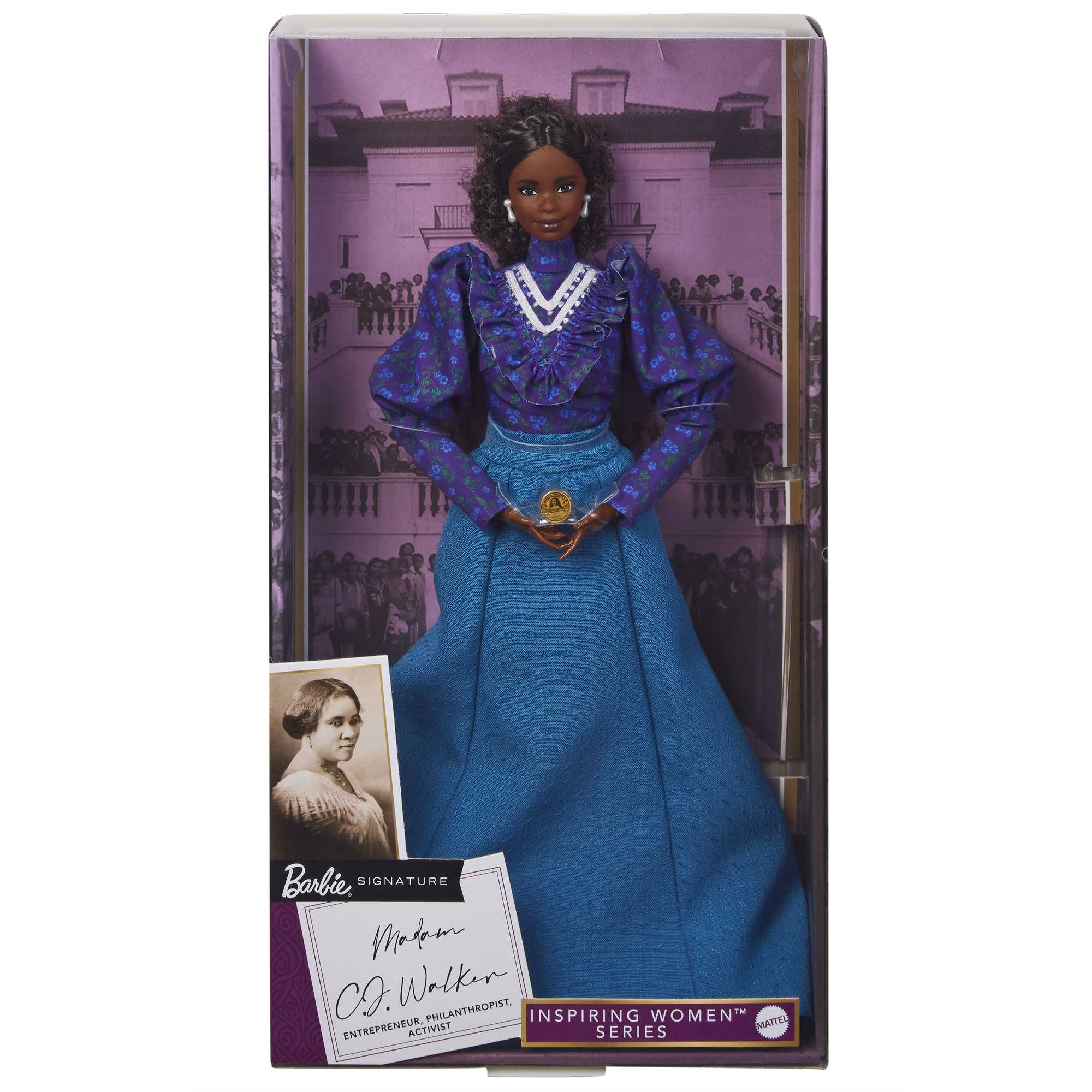 Barbie Inspiring Women Madam C.J. Walker Collectible Doll, For 6+ Years