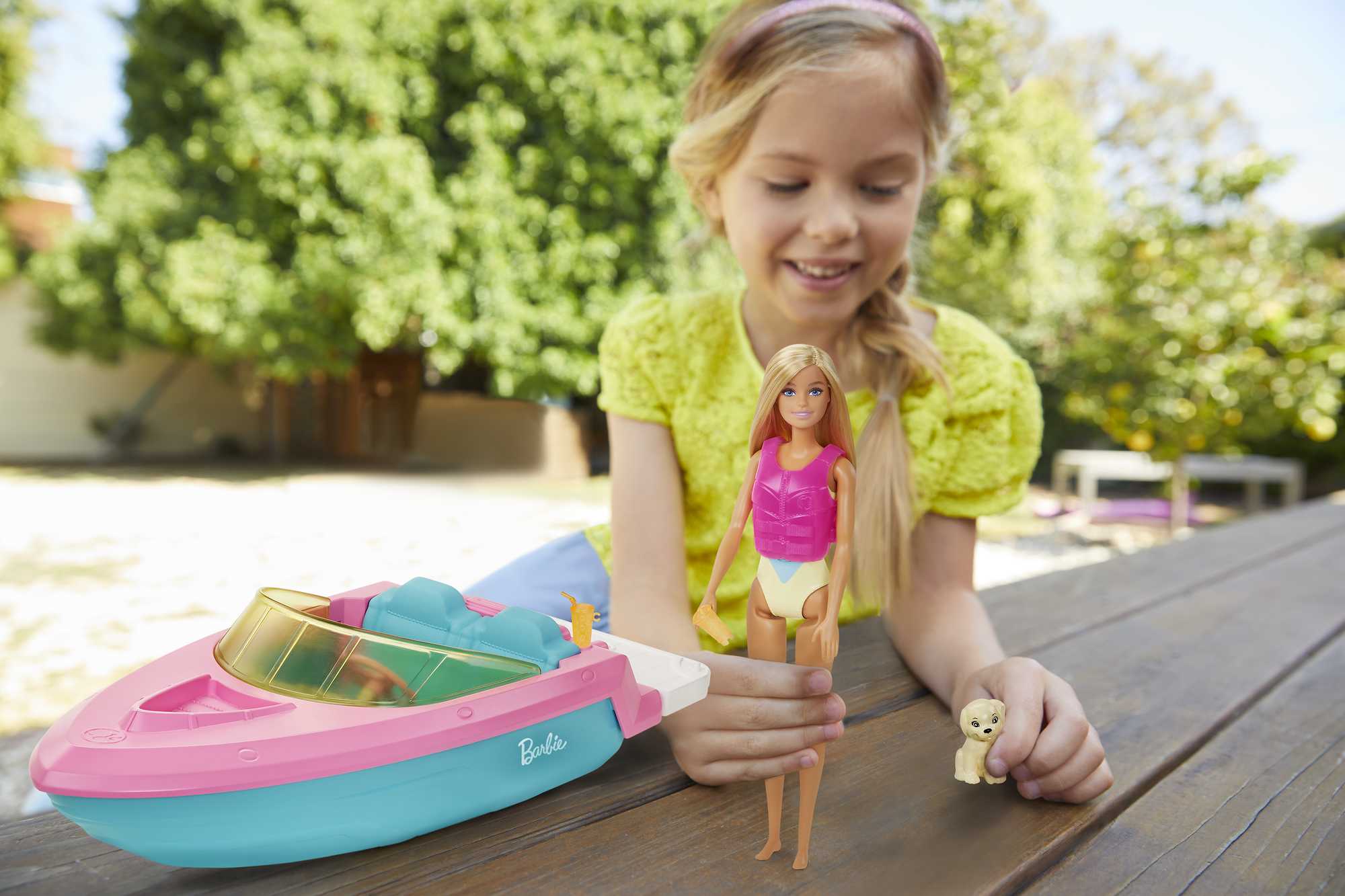 Barbie Conjunto de Brinquedo Barco aquático com Boneca