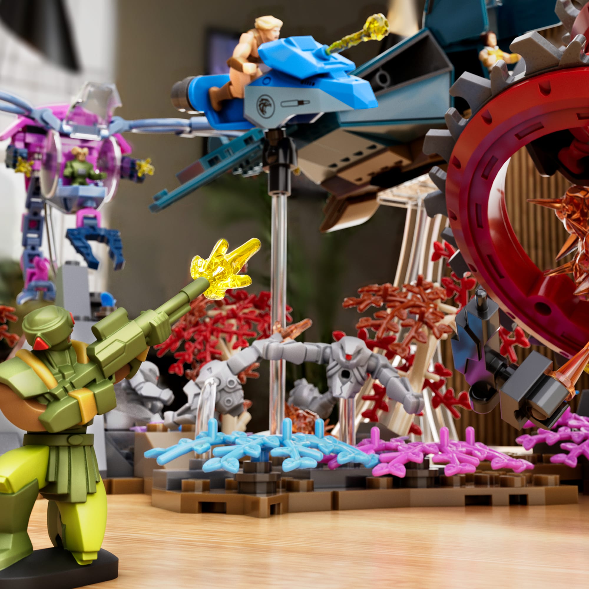 Mattel Brick Shop MOTU Batalla de altos vuelos por Eternia